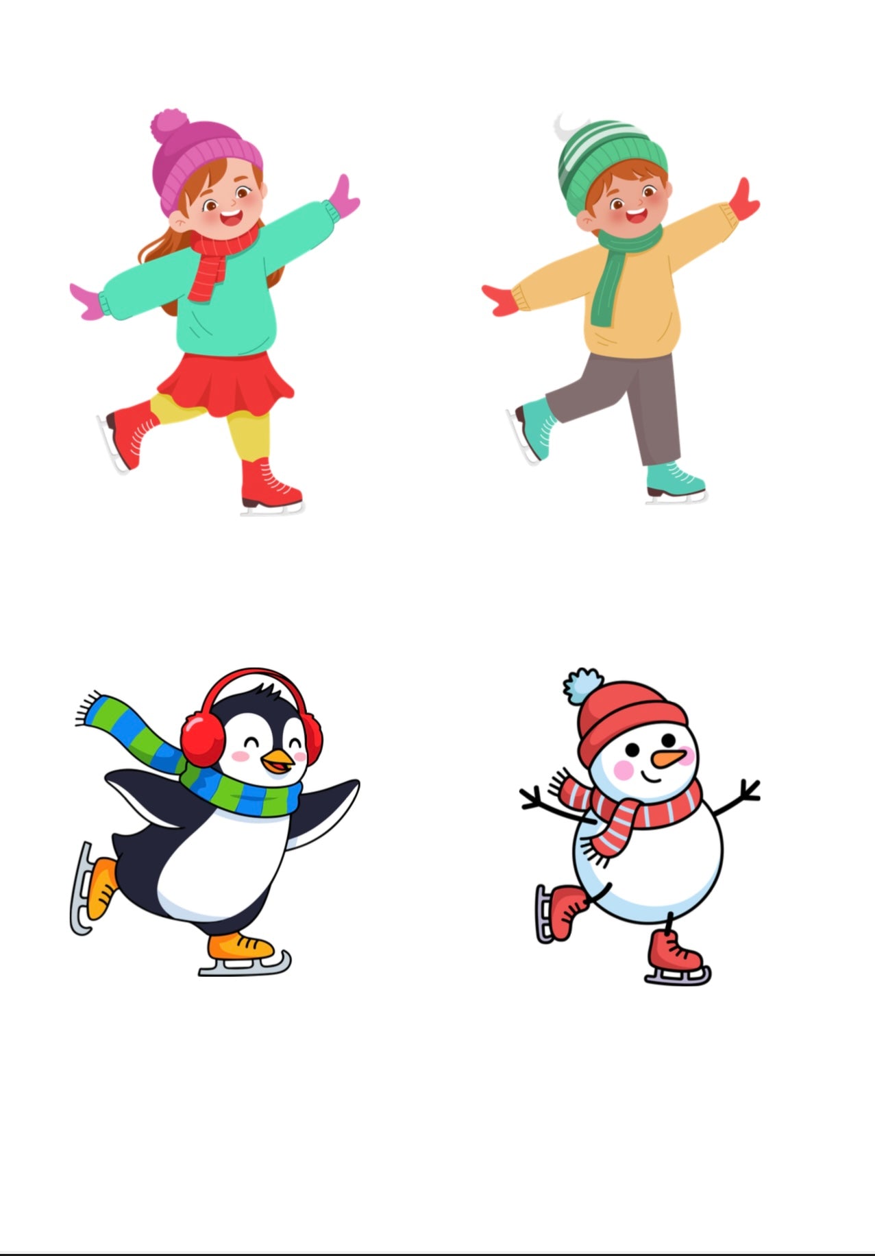 Eislauf-Schwungübung Vorlage