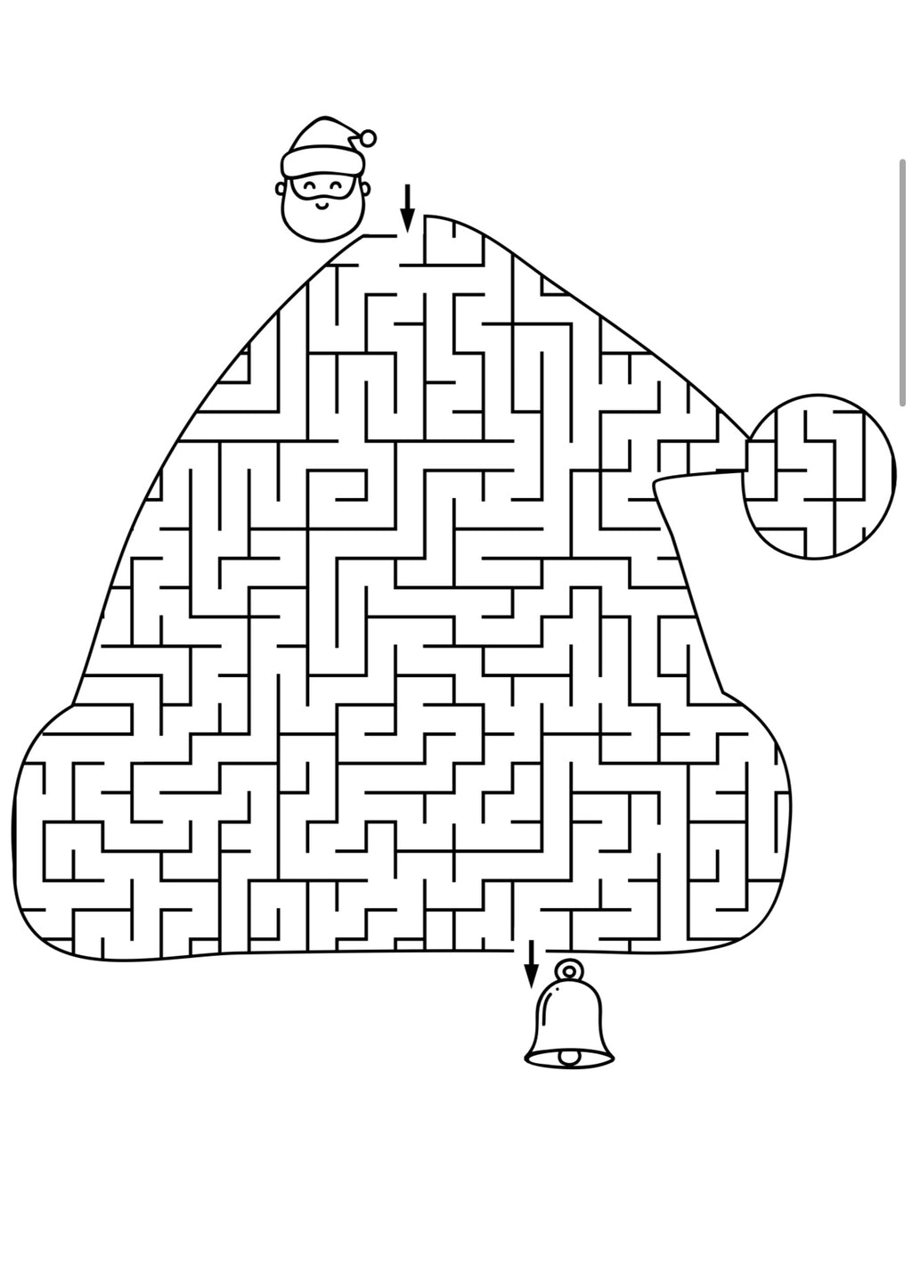 Weihnachtliches Labyrinth (Der Weihnachtsmann findet den Schlitten) 9 Labyrinthvorlagen